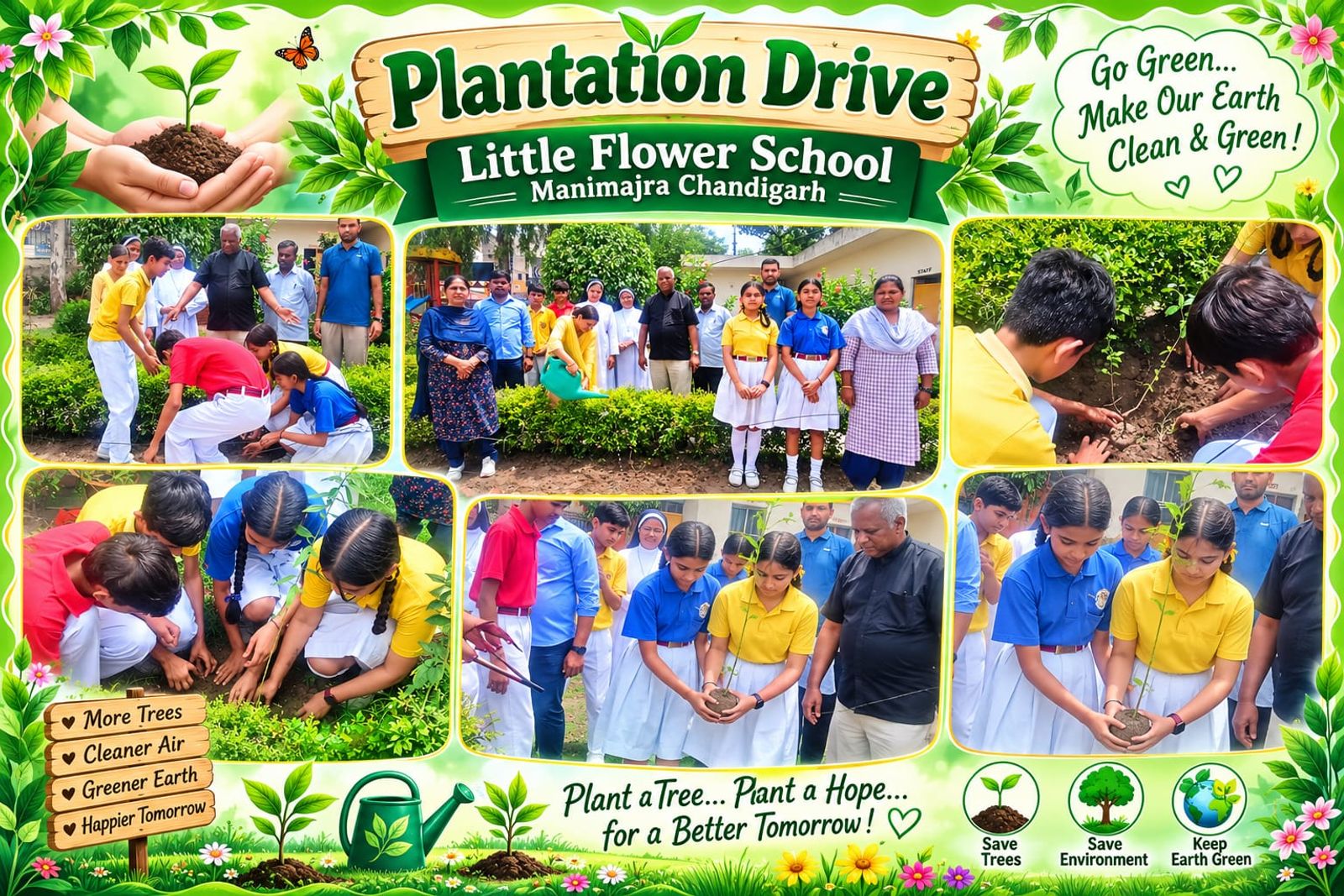 World Nature Conservation Day Celebrated at Little Flower School, Manimajra, Chandigarh.
