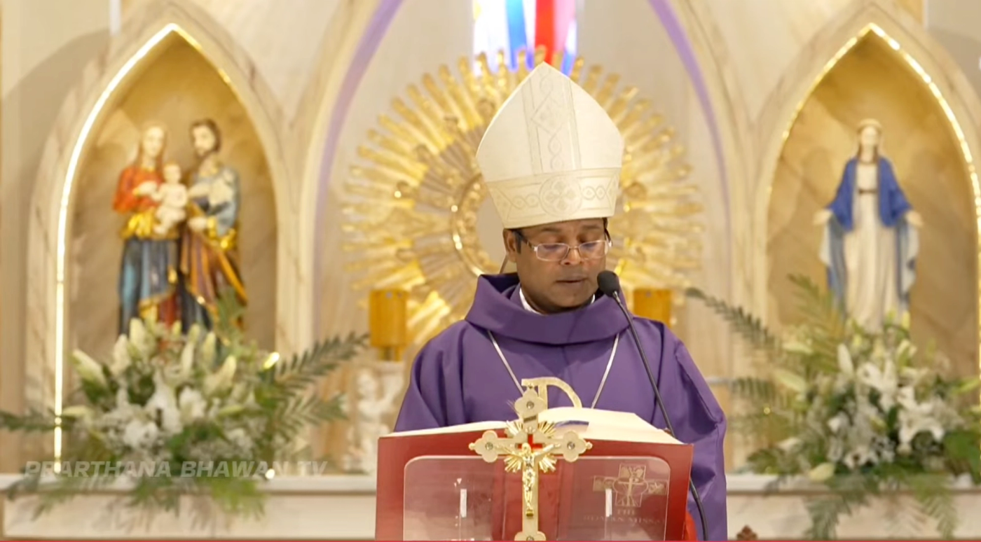 In his homily, Bishop Sahaya reflected on Mr. Carver’s journey of faith, education and service.