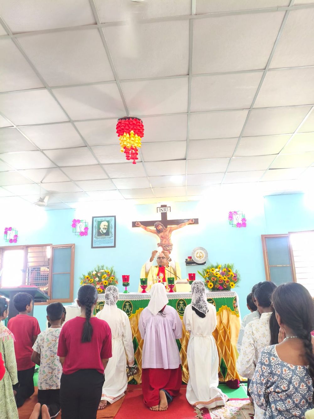 The celebration began with Eucharistic Adoration