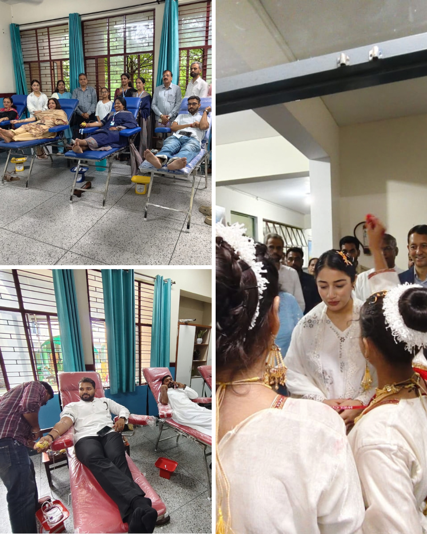 several voluntary donors participating and expressing the values of compassion, generosity, solidarity and service to humanity.