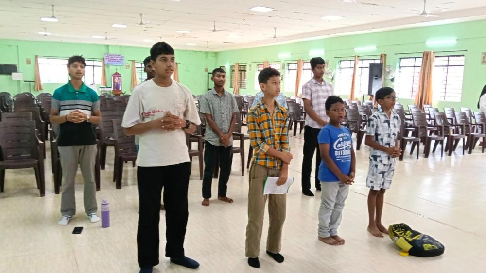The students enthusiastically participated in the activities