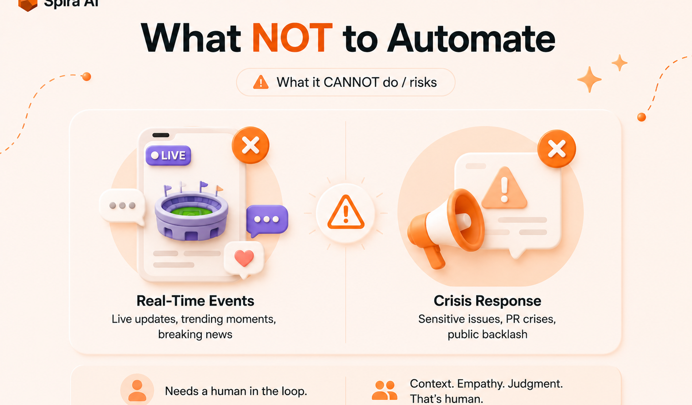 What not to automate in social media: real-time events and crisis response need a human in the loop