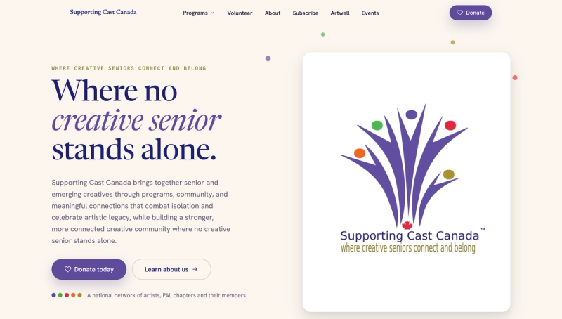 Supporting Cast Canada Homepage