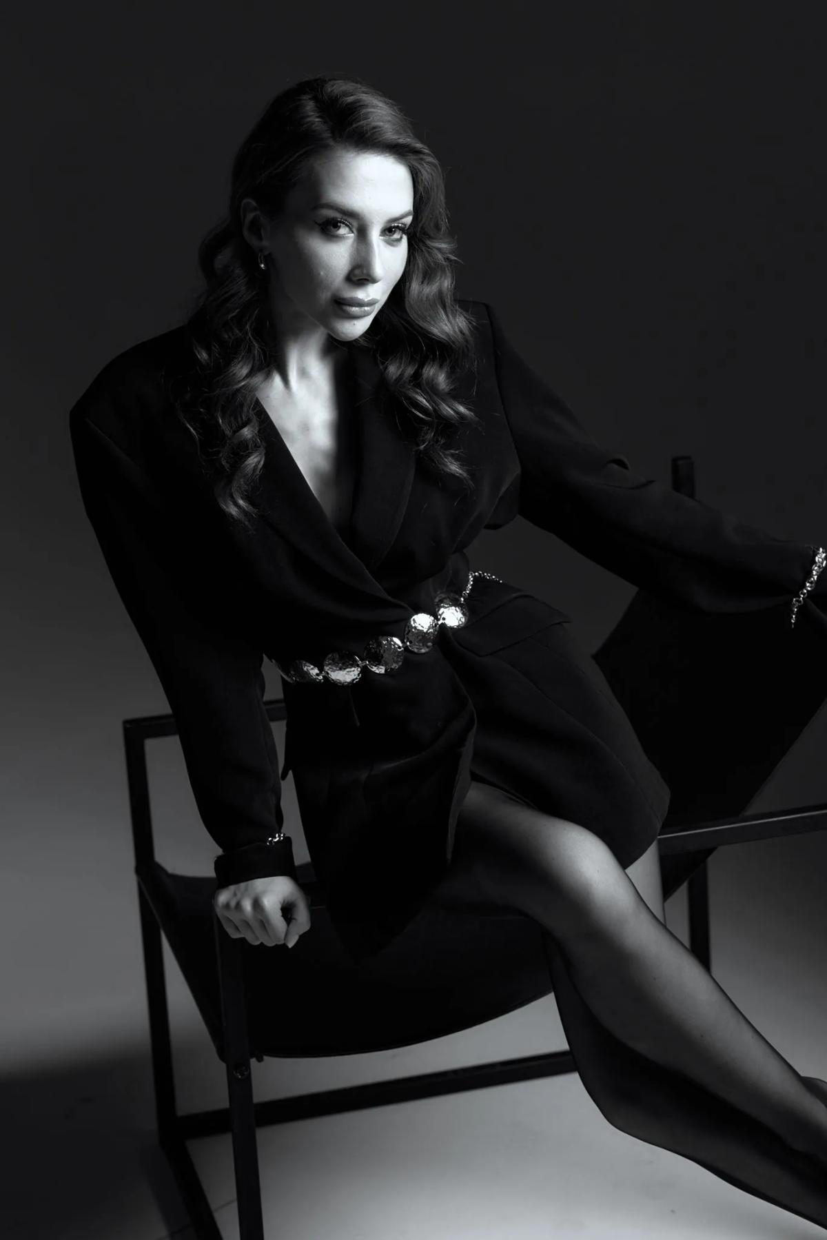 Kateryna Murza, black-and-white portrait