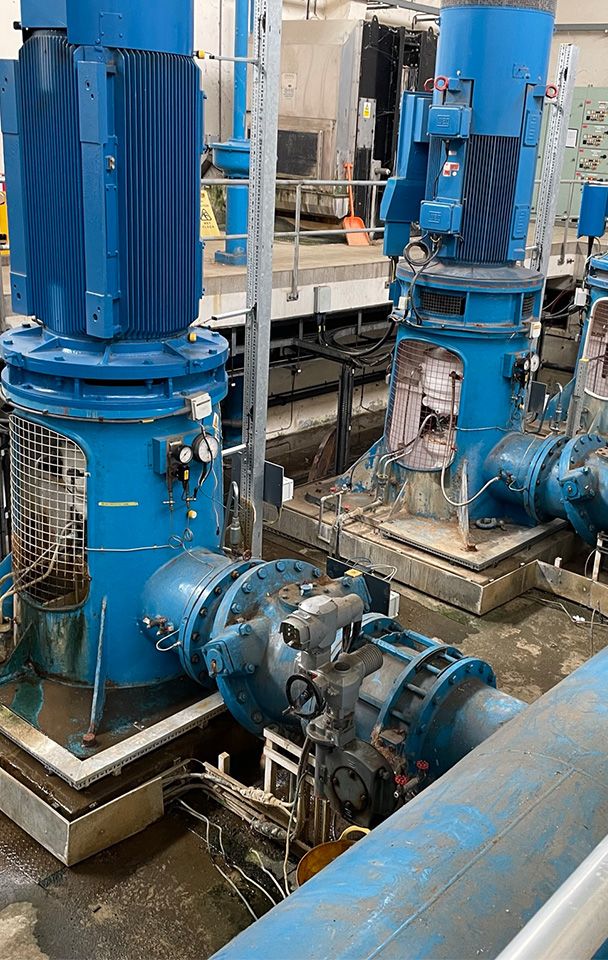 inside a water pumping station