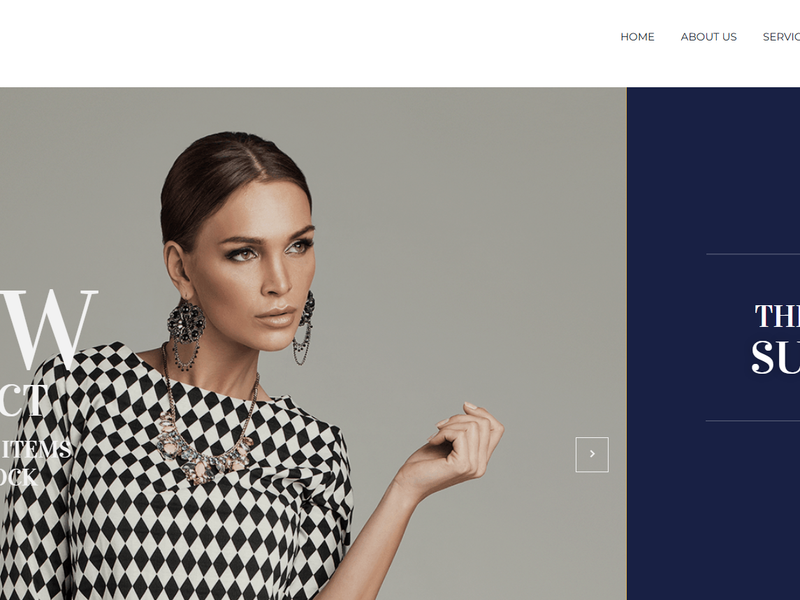 Template pour une boutique de vêtement