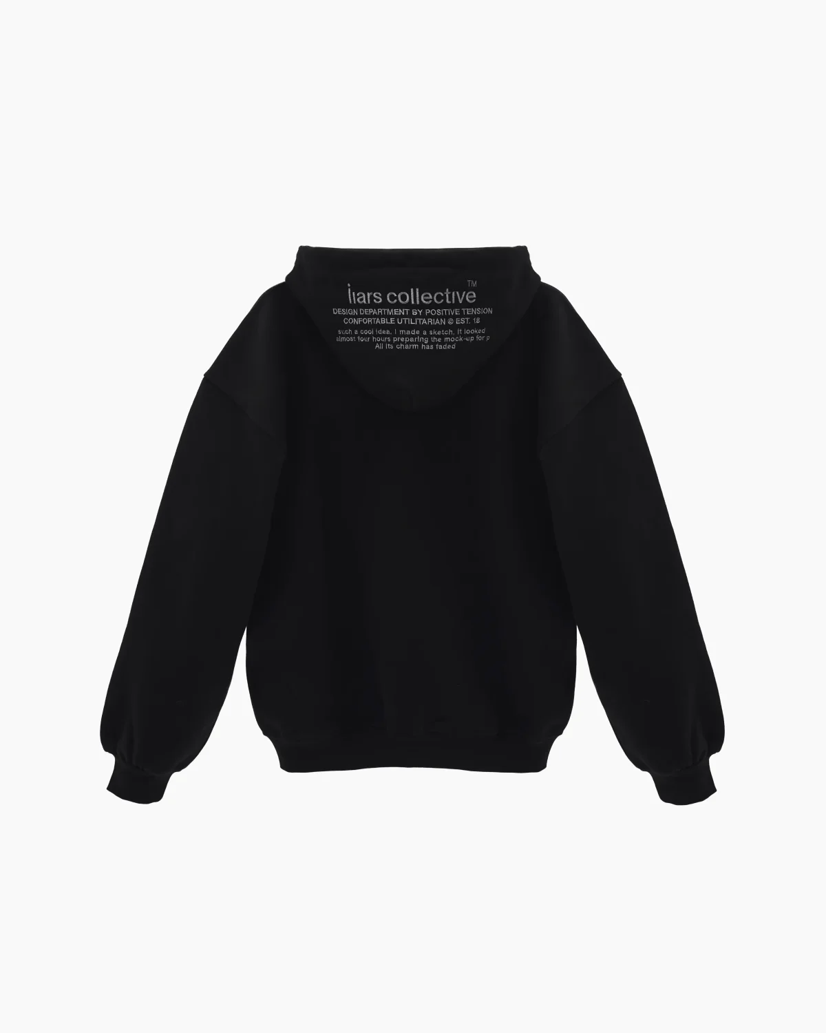 Zip-Hoodie ‘Text Hood’ Black