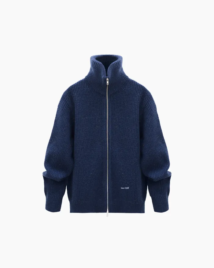 Zip-Sweater ‘Collar’ Blue