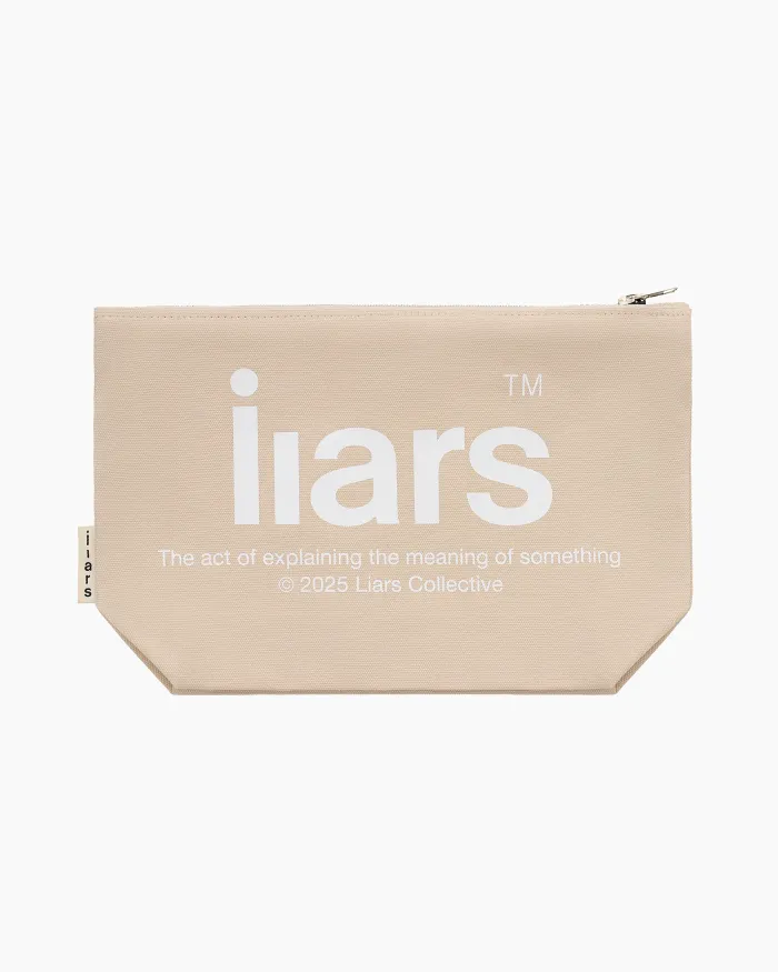 Cosmetic Bag 'Liars' Beige