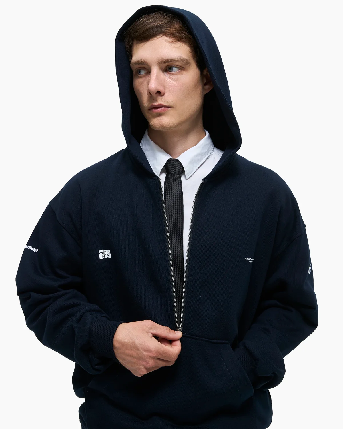 Zip-Hoodie 'Selfish' Blue