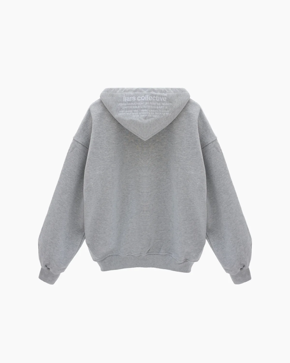 Zip-Hoodie ‘Text Hood’ Gray