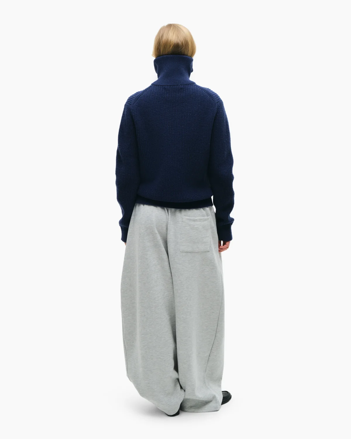 Zip-Sweater ‘Collar’ Blue