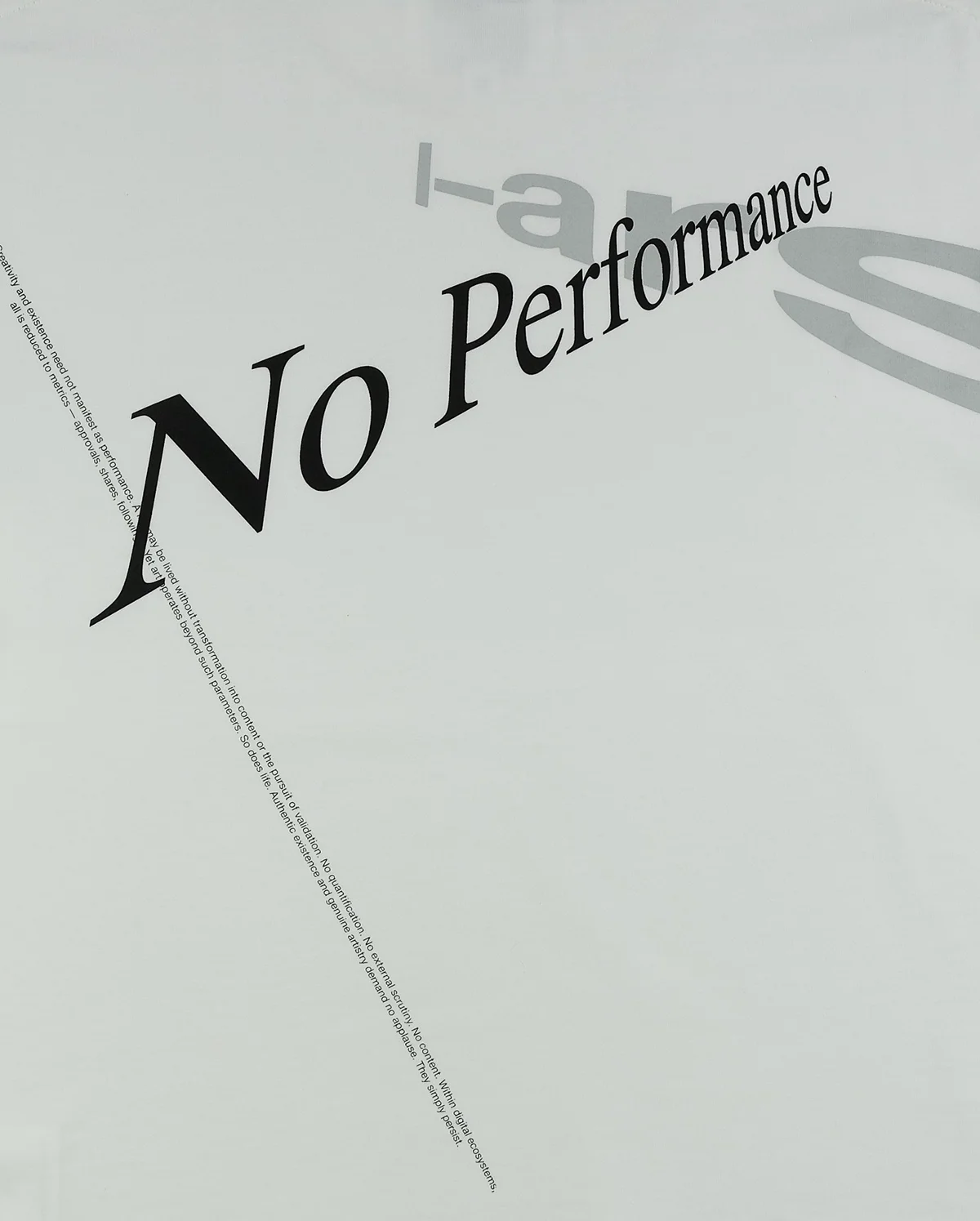 Longsleeve 'No Performance' White