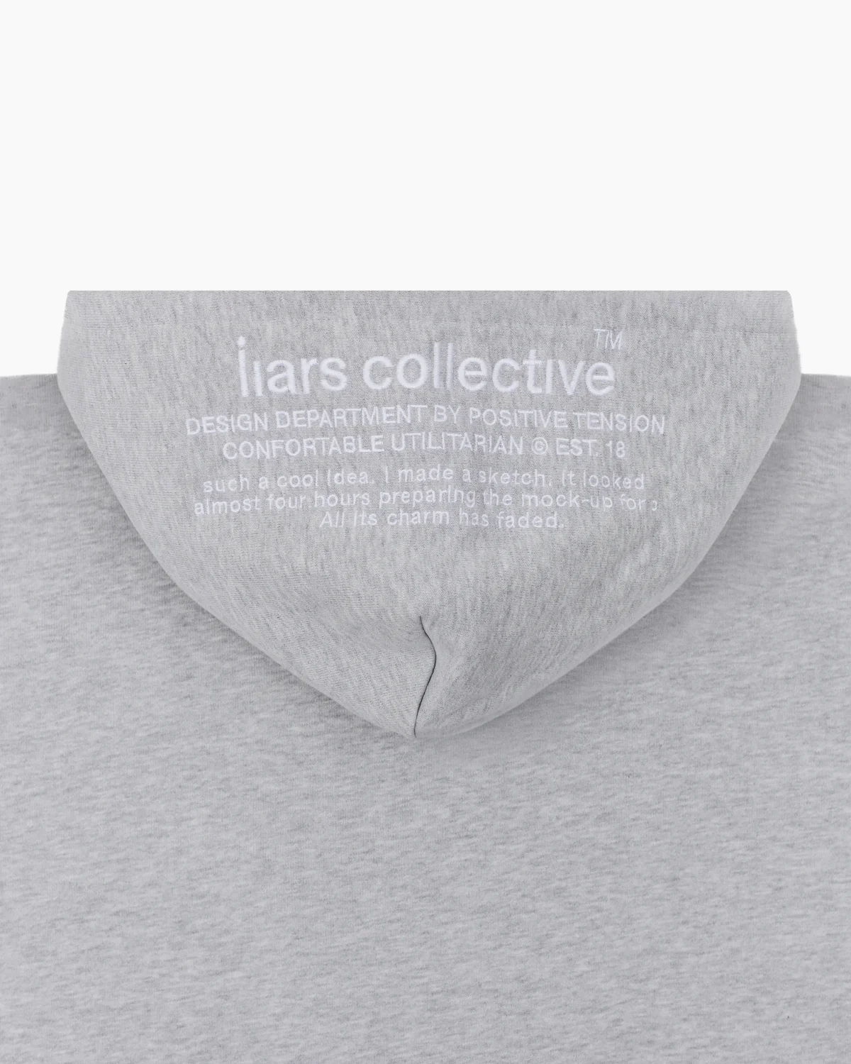 Zip-Hoodie ‘Text Hood’ Gray