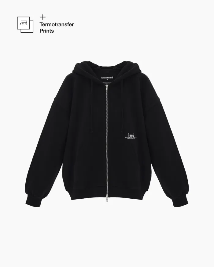 Zip-Hoodie ‘Text Hood’ Black