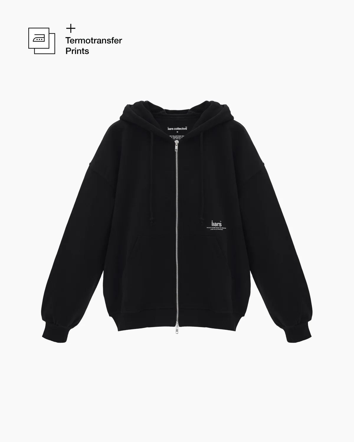 Zip-Hoodie ‘Text Hood’ Black