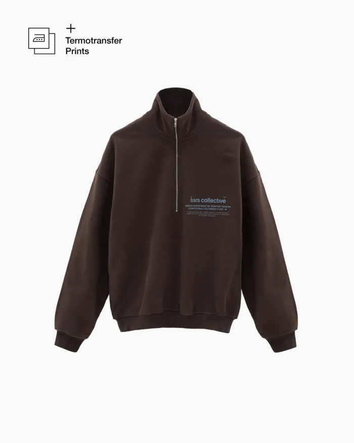 Zip-Sweat ‘coNfort’ Brown