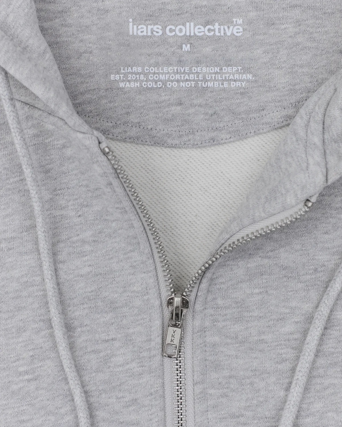 Zip-Hoodie ‘Text Hood’ Gray