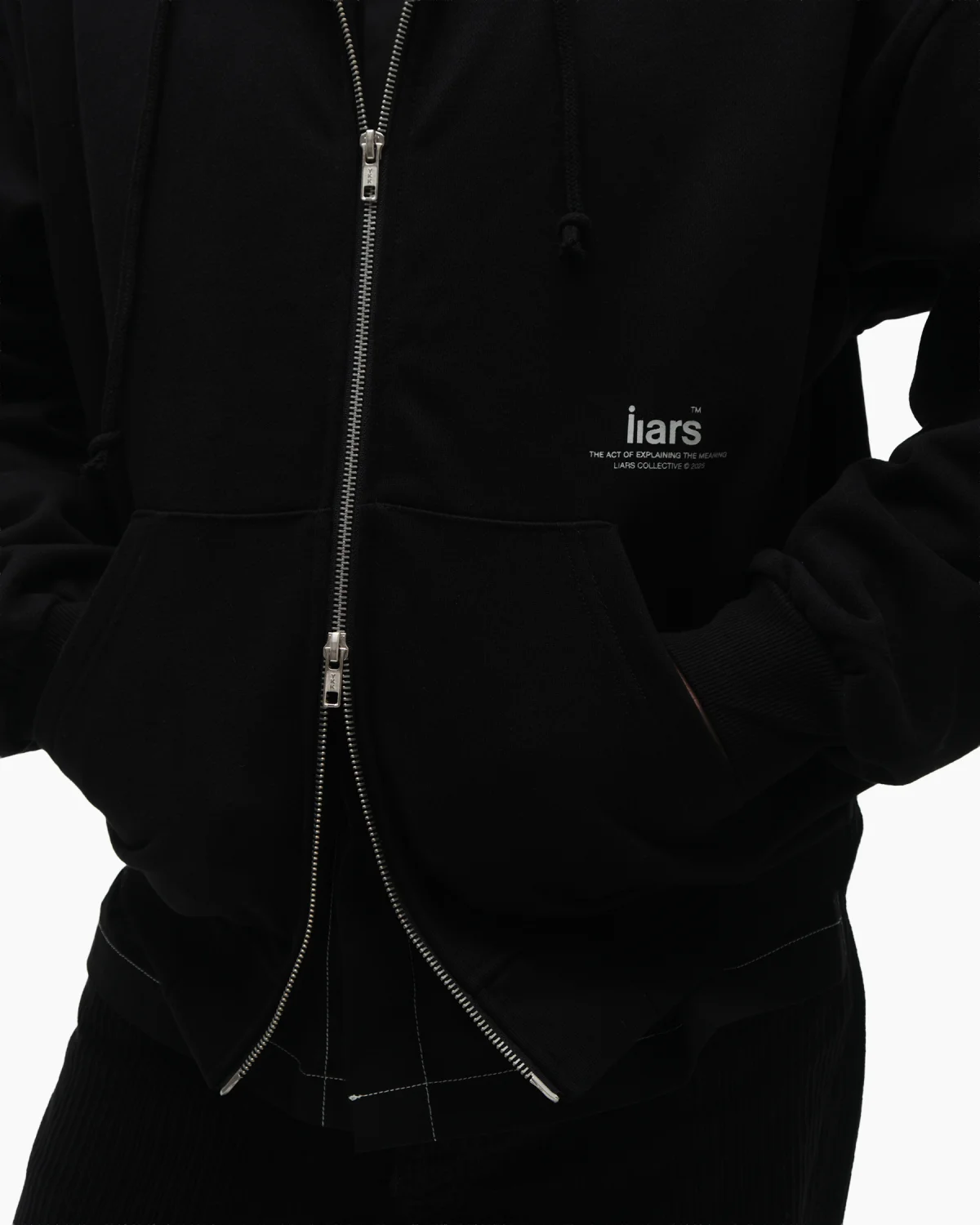 Zip-Hoodie ‘Text Hood’ Black