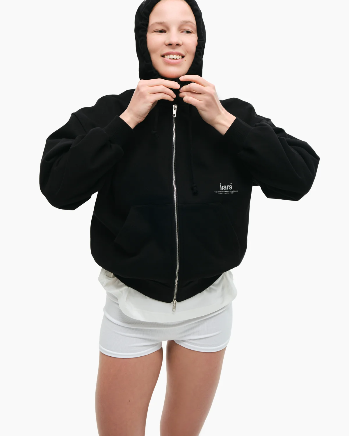 Zip-Hoodie ‘Text Hood’ Black