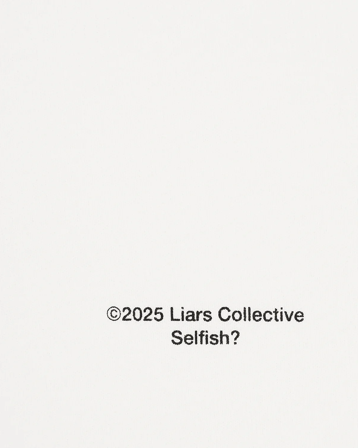 Tee ‘Selfish?’ White