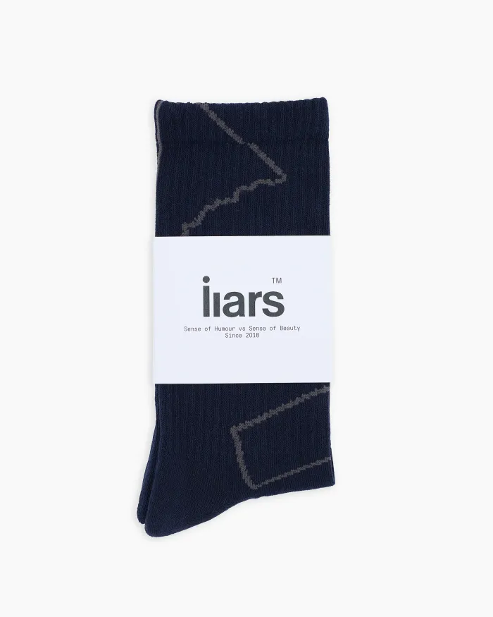 Socks 'Geometry' Blue