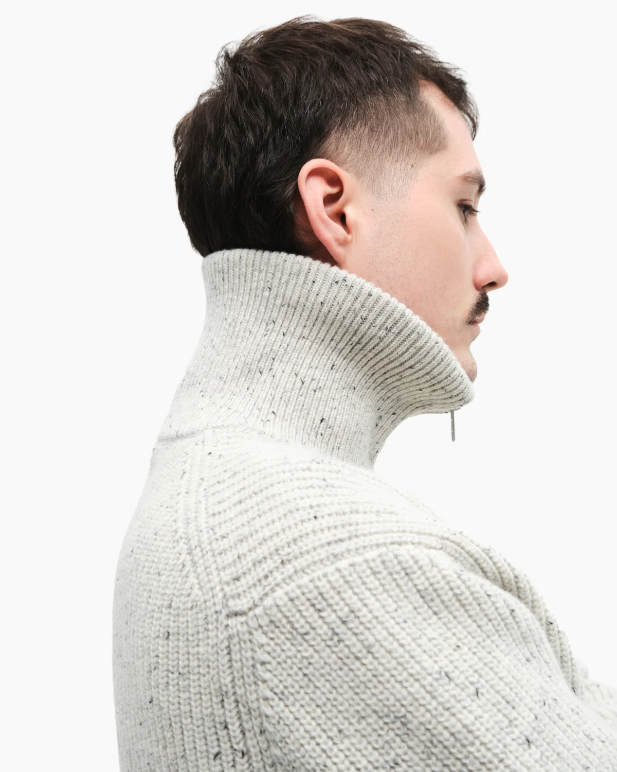 Zip-Sweater ’Collar’ Gray