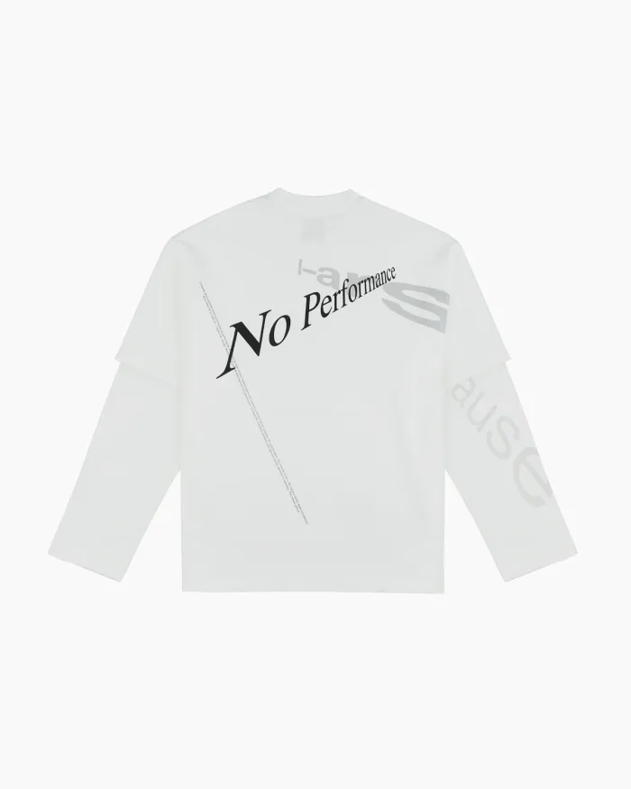 Longsleeve 'No Performance' White