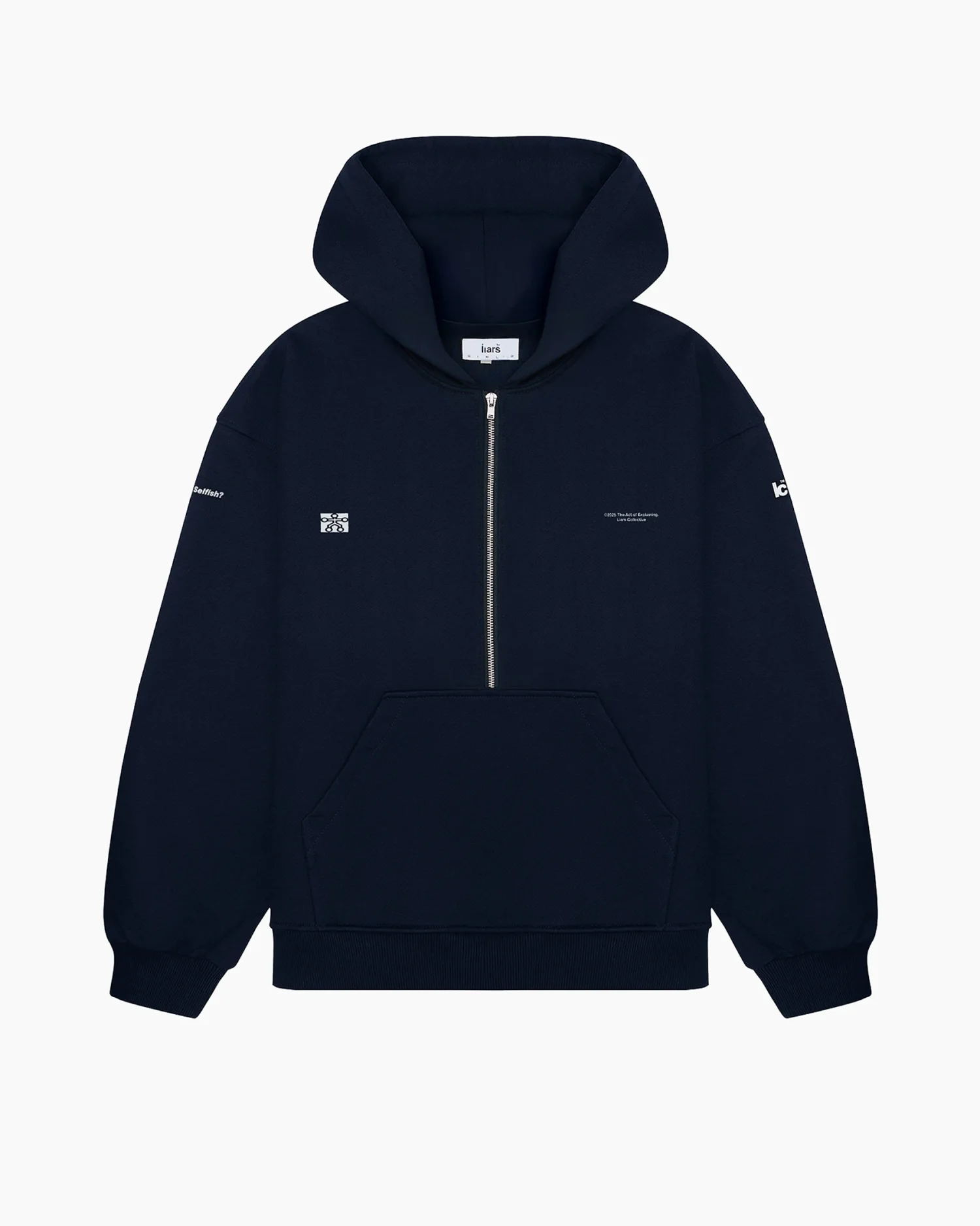 Zip-Hoodie 'Selfish' Blue