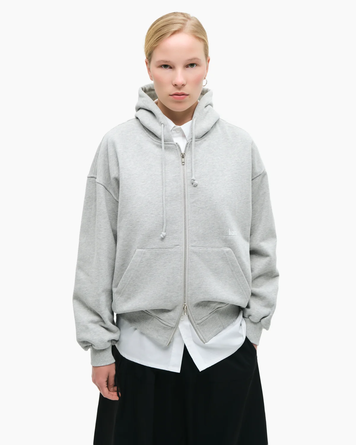 Zip-Hoodie ‘Text Hood’ Gray