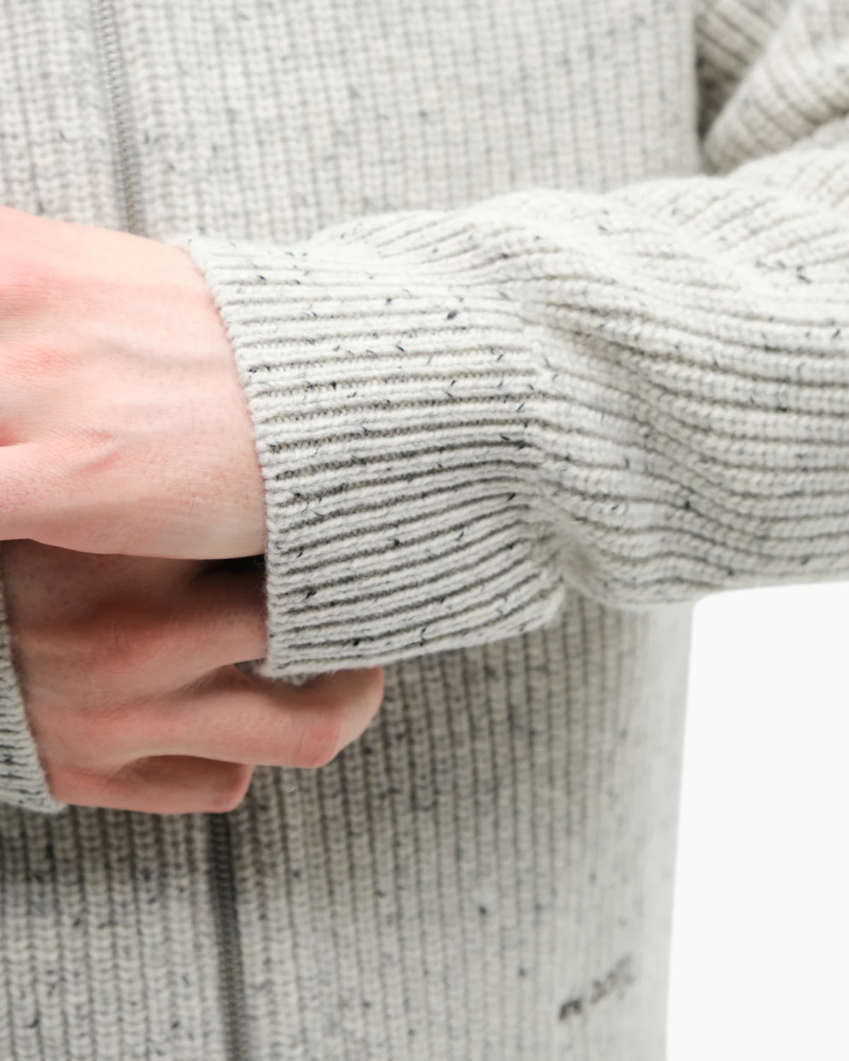 Zip-Sweater ’Collar’ Gray