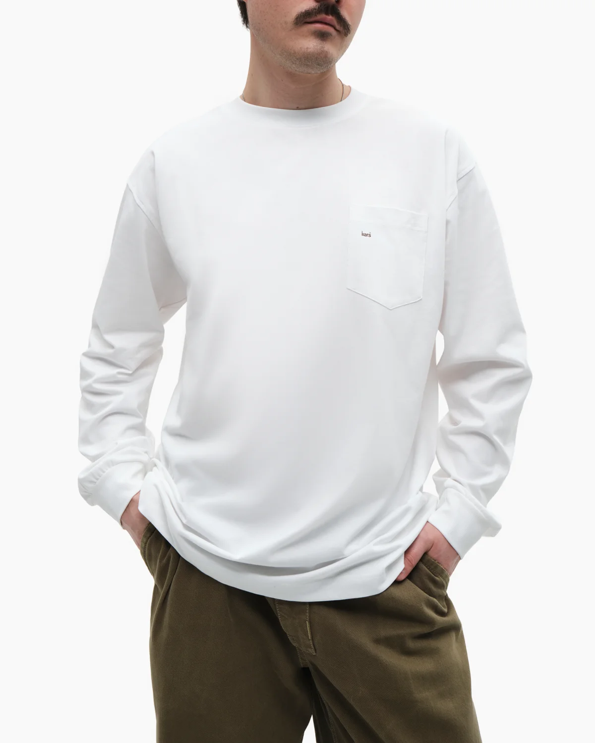 Longsleeve ’Pocket’ White