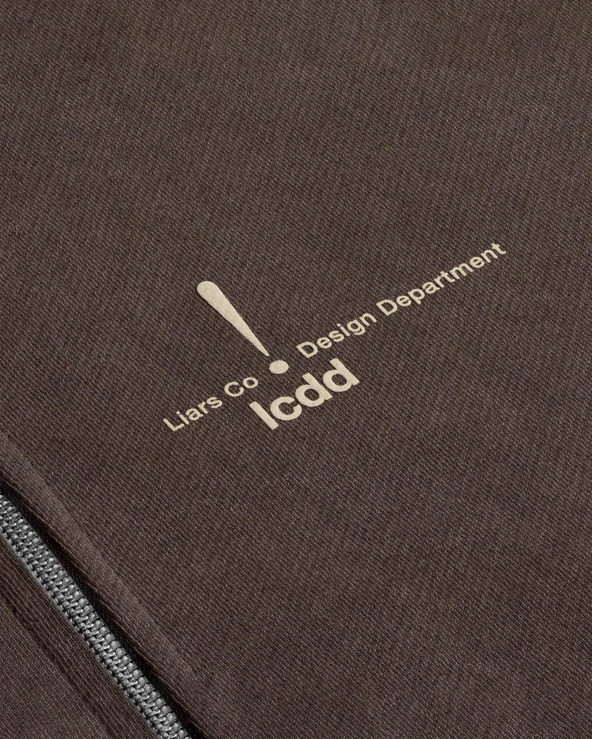 Zip-Hoodie 'Holes' Brown