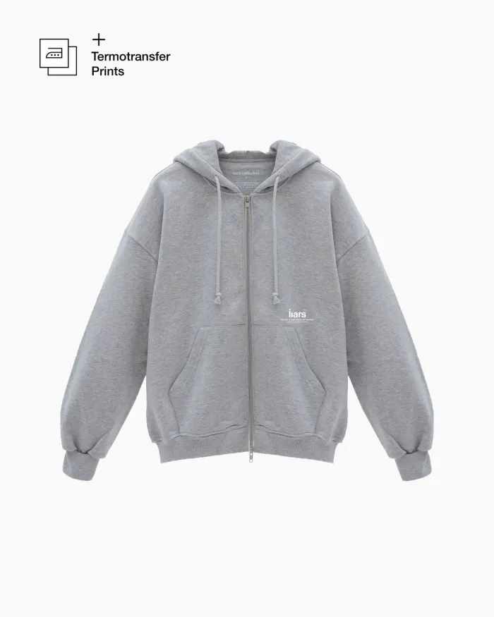 Zip-Hoodie ‘Text Hood’ Gray
