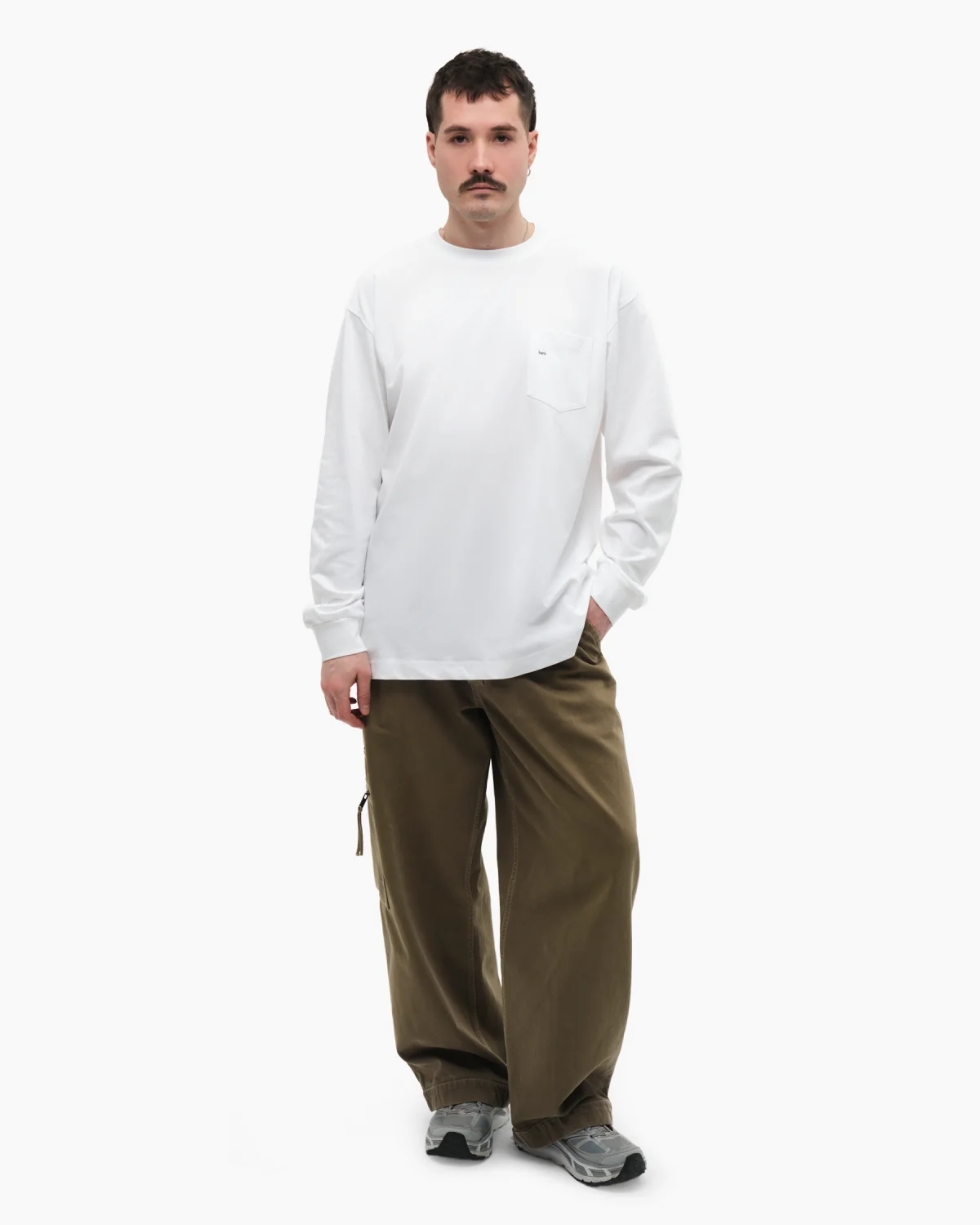 Longsleeve ’Pocket’ White