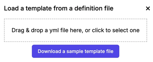 Load a template from a template definition file Semiblast