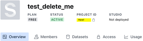 Where to look up for the Sanity project ID