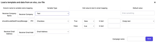 Defining the Spreadsheet column target types