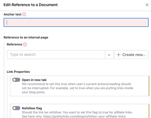 Adding reference to a page