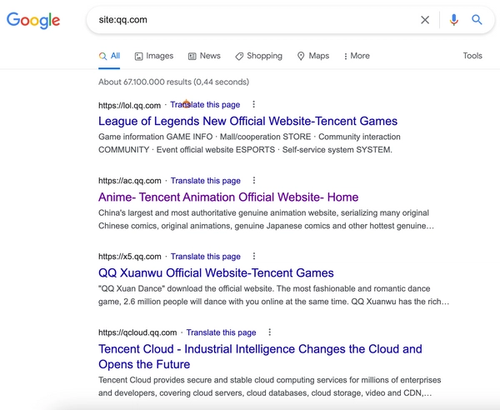 Checking why QQ.com get so much organic search traffic