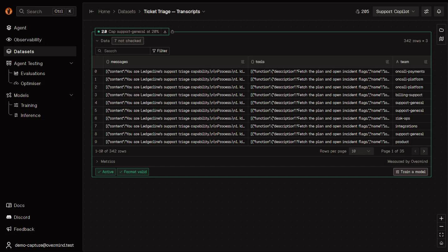 Dataset cell with step name, rows and checks
