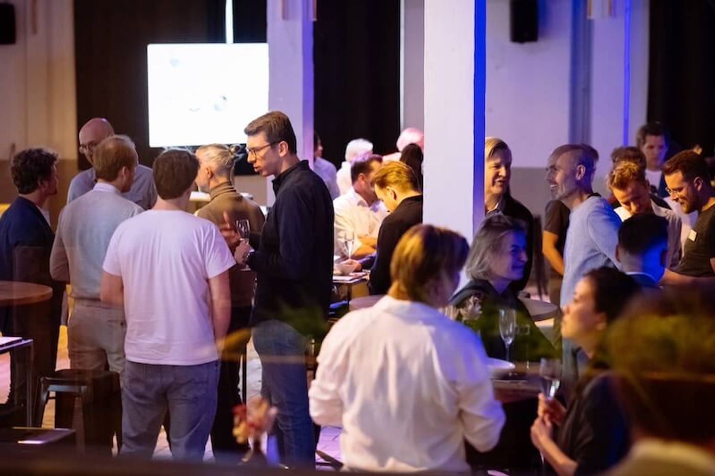Founders in event with investor
