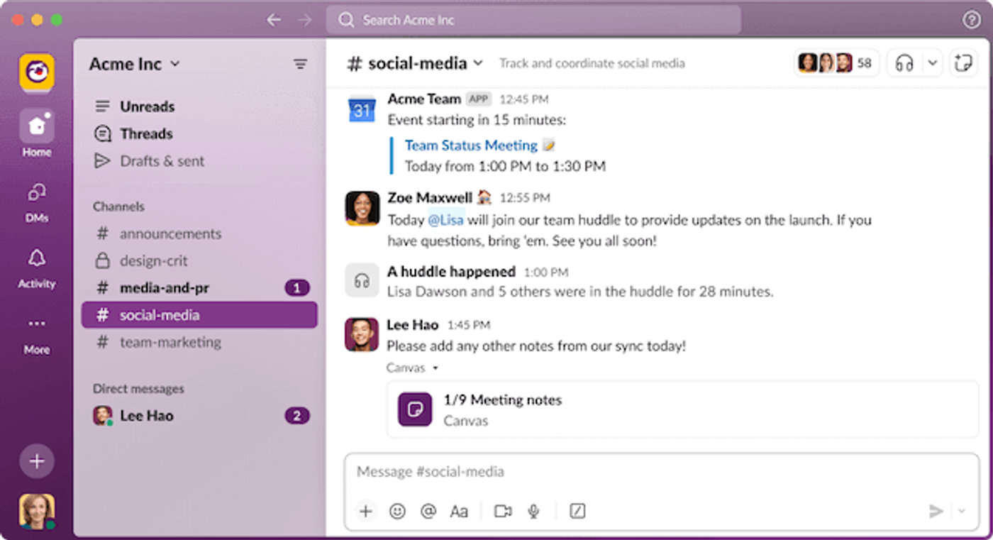 Slack Team Chat