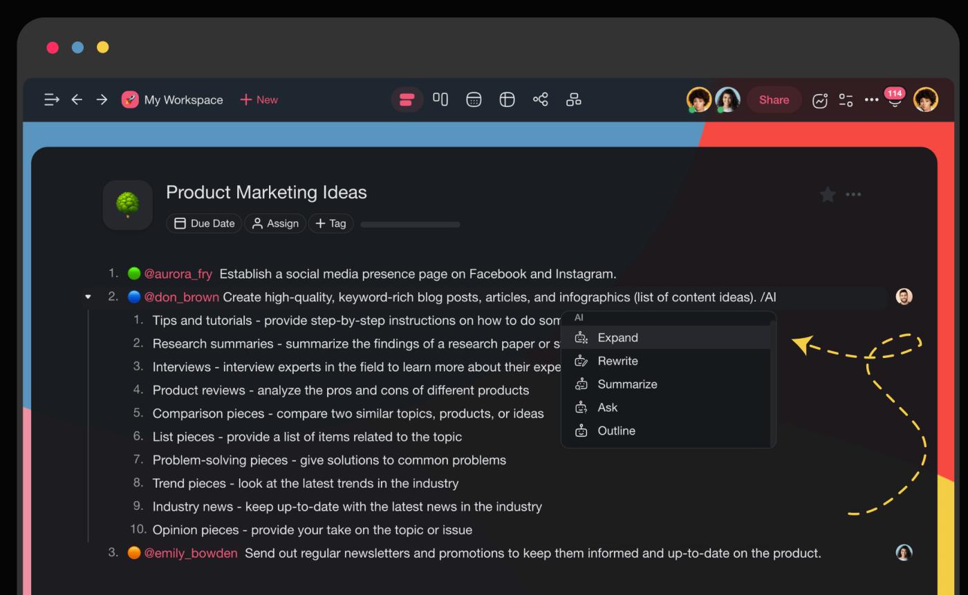 Taskade, one of the lean startup tools