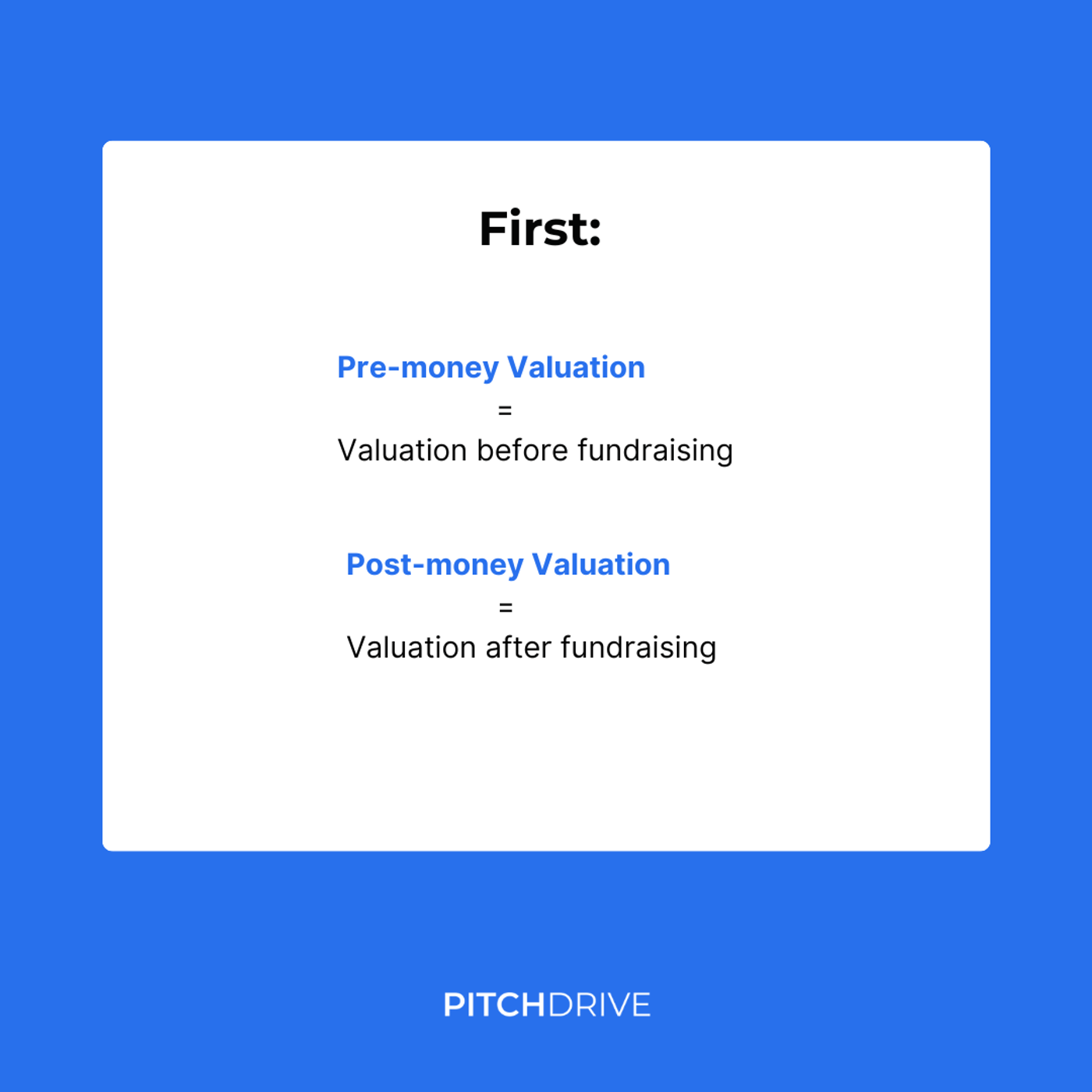pre money valuation & post money valuation in common contract clauses