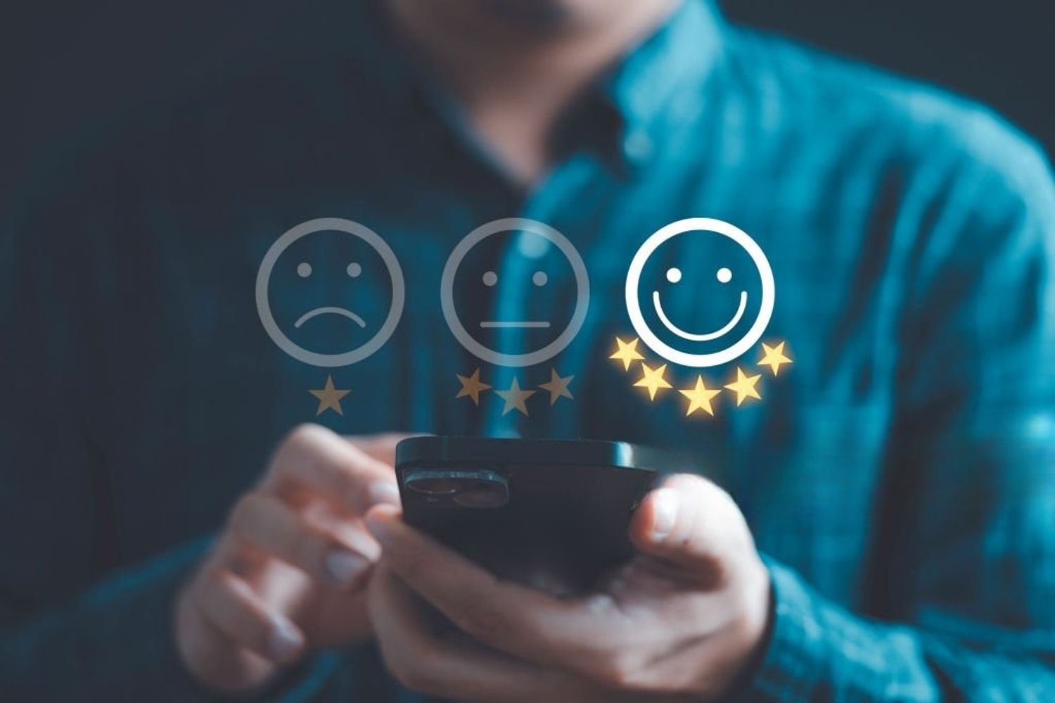 Someone leaving a customer review, highlighting key pain points and insights for a strong GTM strategy.
