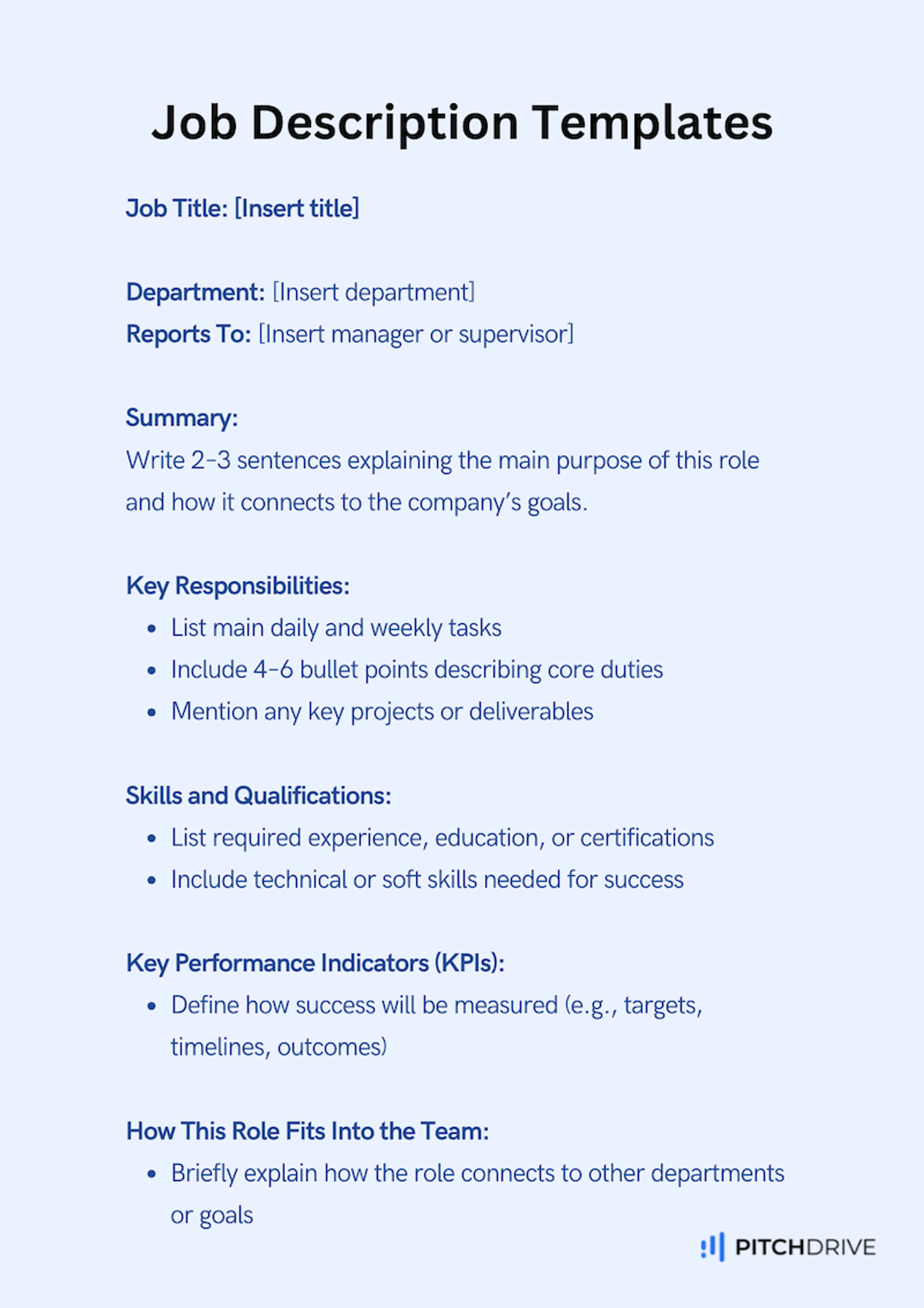 Job Description Template