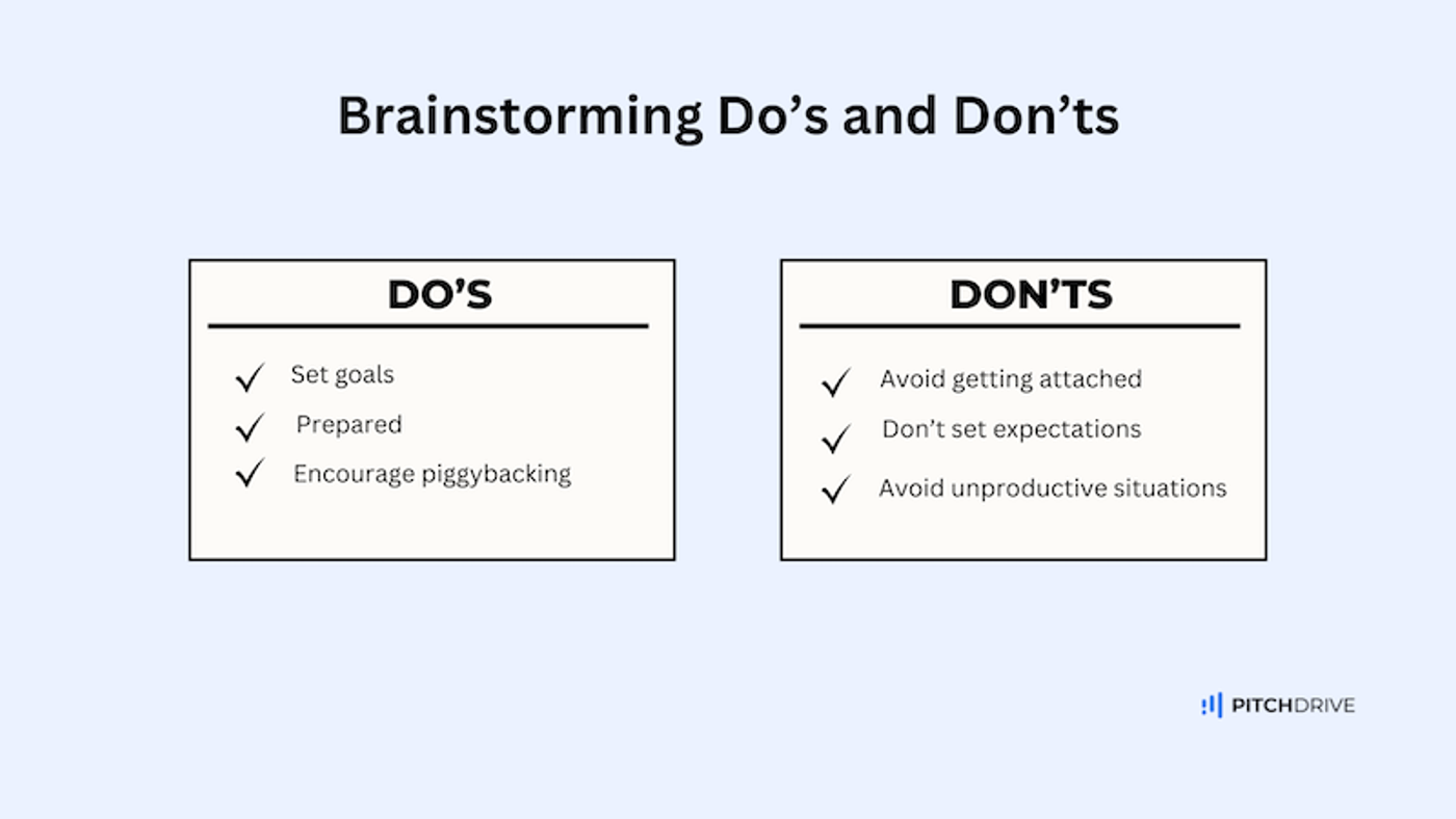Brainstorming Do's and Don'ts