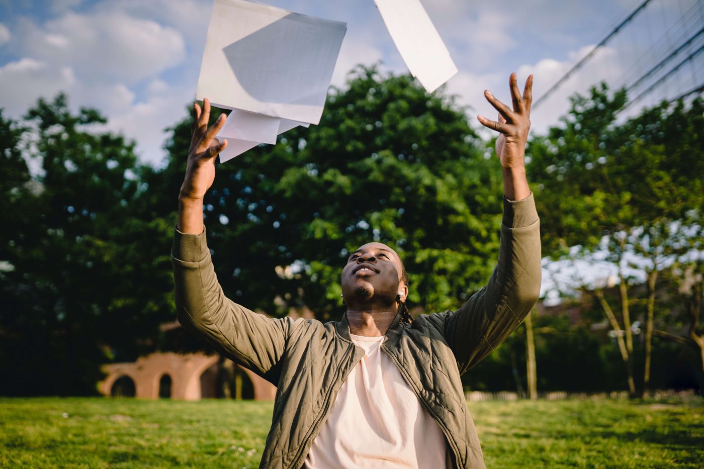 startup founder throwing in the air his startup founders' agreement