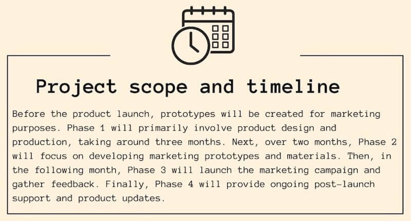 project scope and timeline